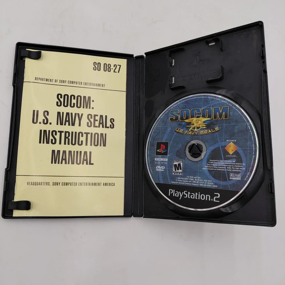 SOCOM US Navy Seals Sony PlayStation 2 PS2 Game Black Label CIB SCUS-97134